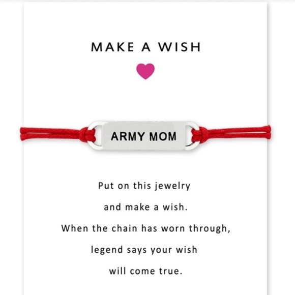 Army mom bracelet red lobster clasp jewelry bag - Picture 4 of 4